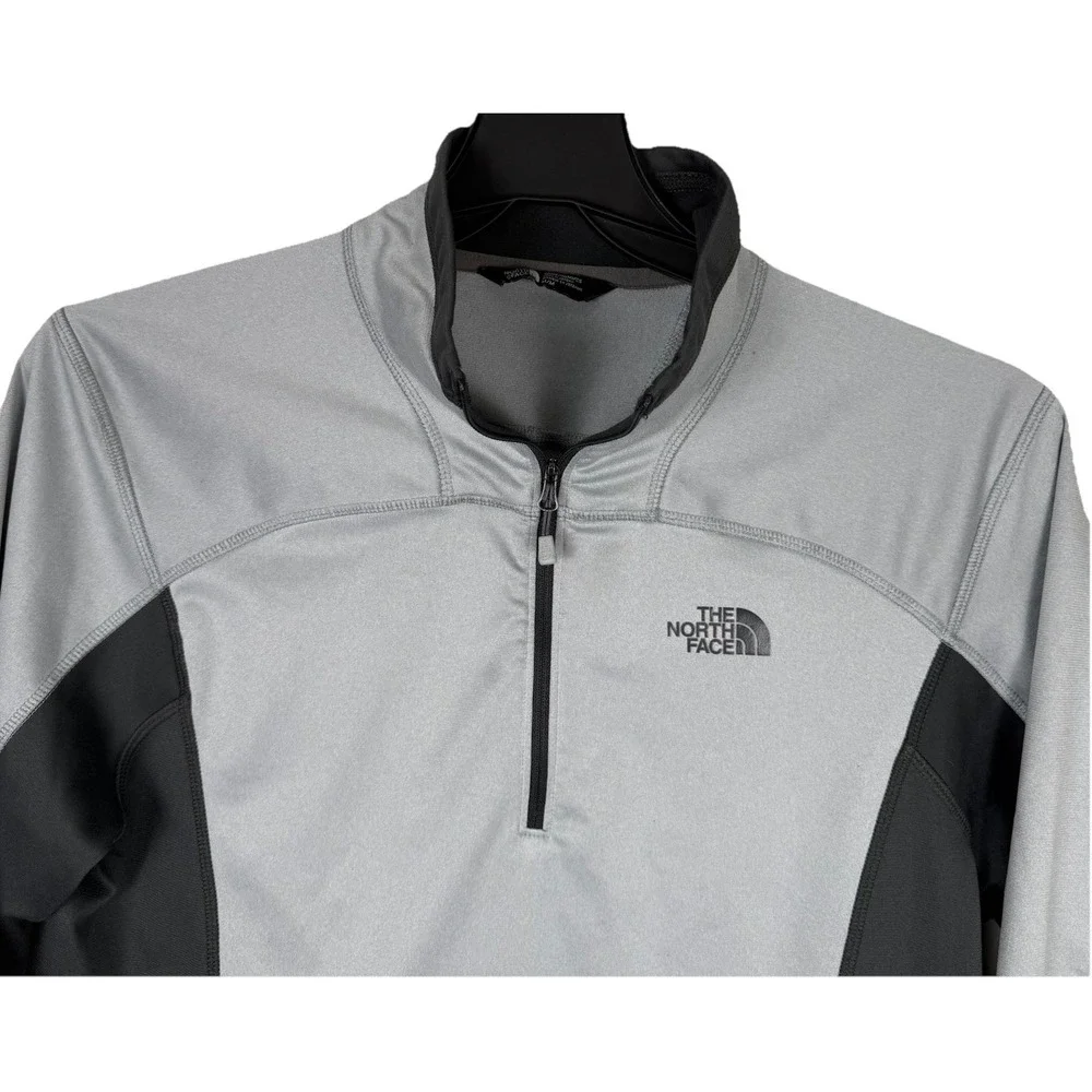 The North Face TKA 100 Glacier 1/4 Zip Pullover Mens‎ Medium Gray Black Gorpcore